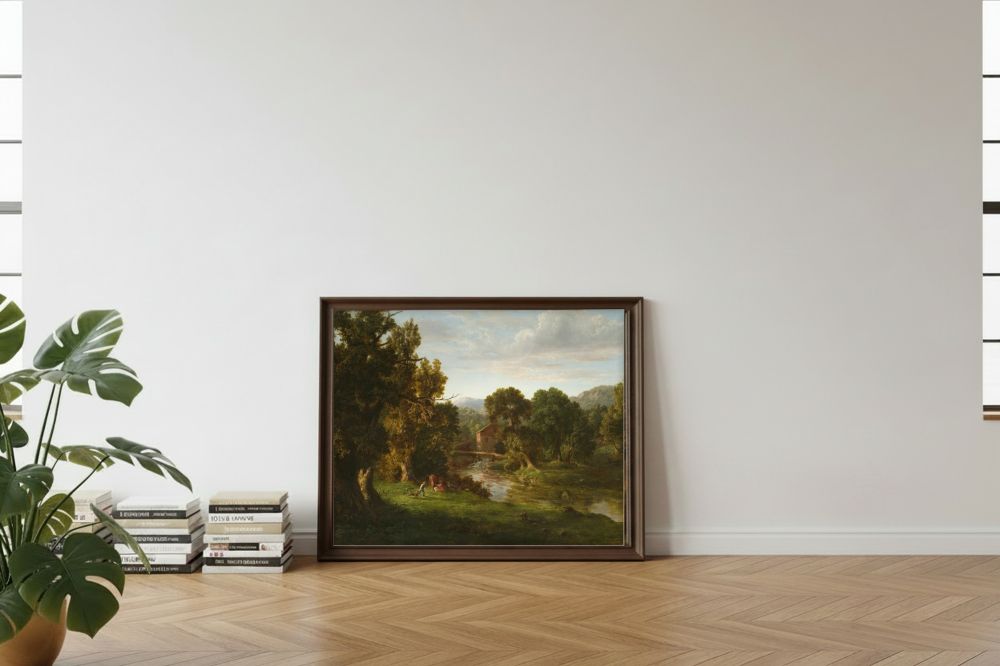 Framed room mockup - leaning