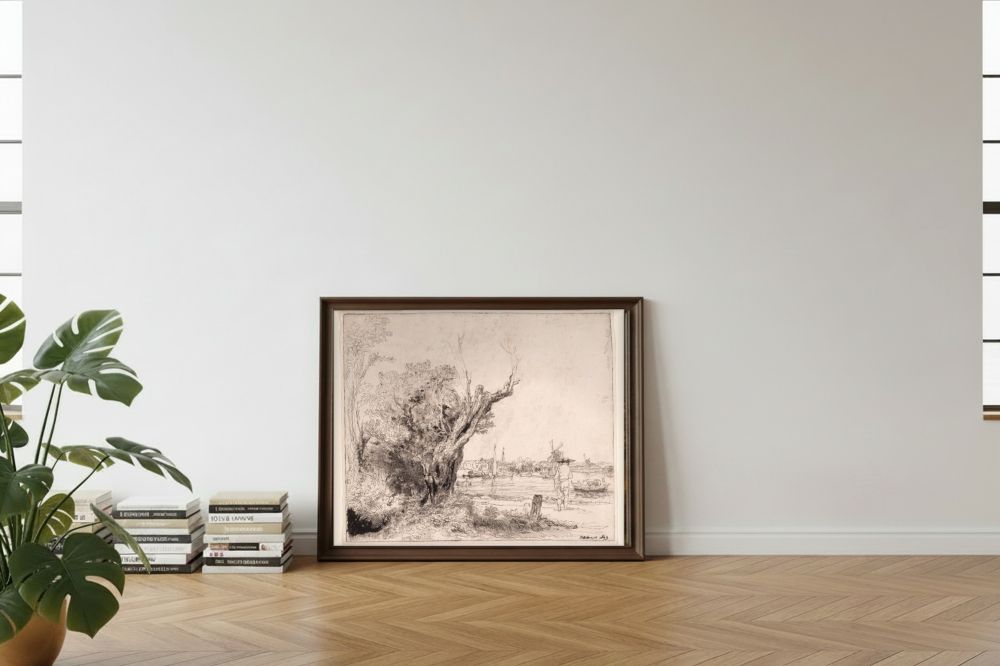 Framed room mockup - leaning