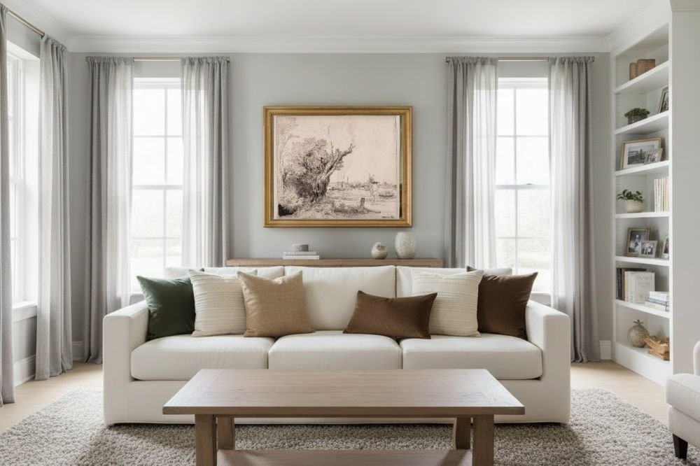 Framed room mockup - gold