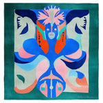 The Painted Spirit Hand Tufted Rug is a vibrant square area rug perfect for large living rooms. This wool rug features an abstract design with bold colors, combining contemporary art with practical home decor. Ideal for those seeking unique rugs for living rooms.