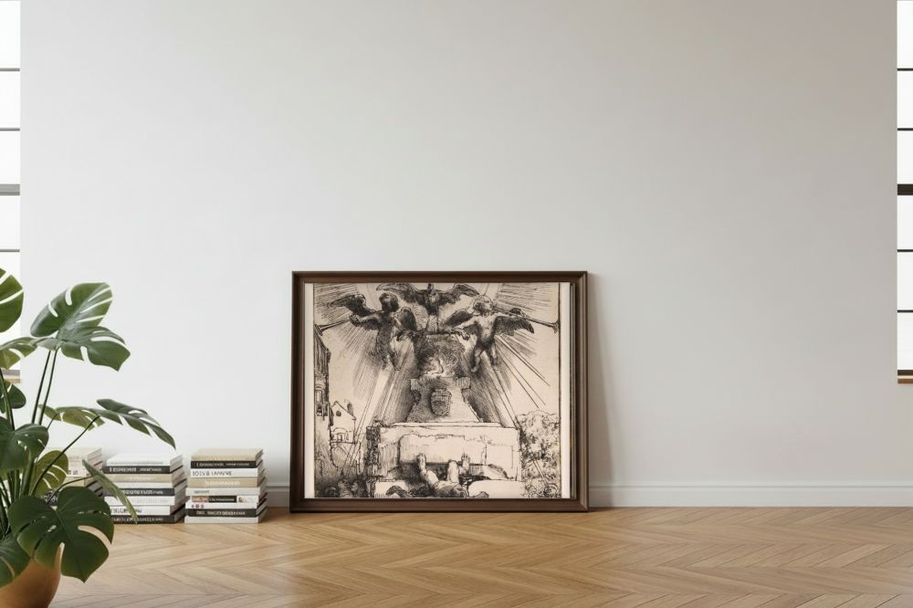 Framed room mockup - leaning