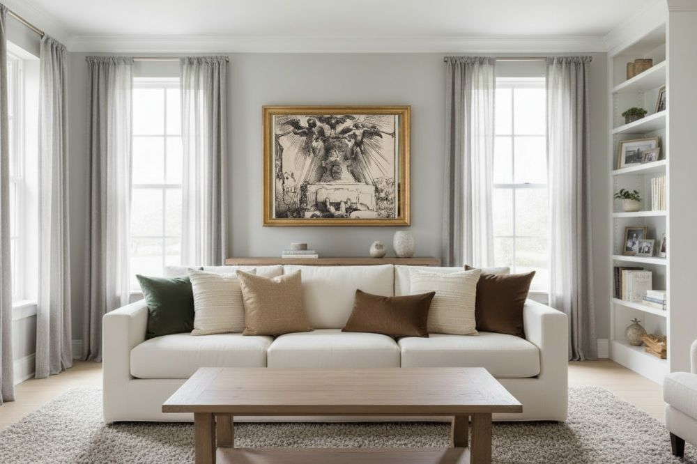 Framed room mockup - gold