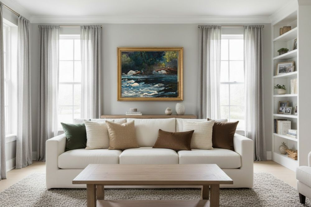 Framed room mockup - gold