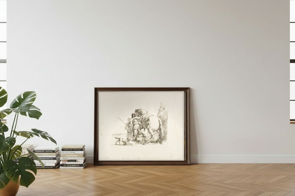 Framed room mockup - leaning