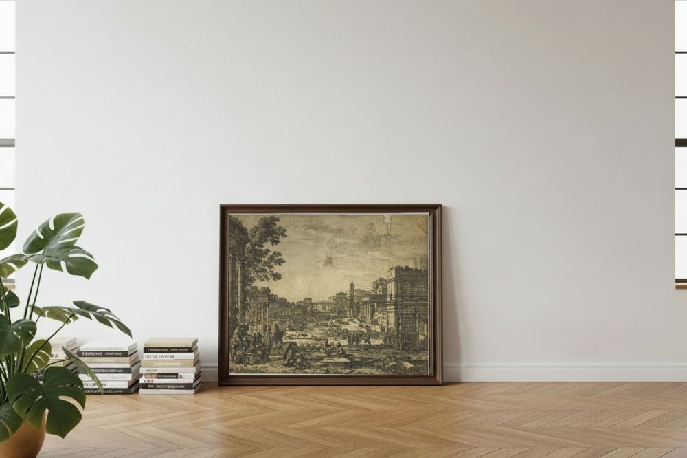 Framed room mockup - leaning