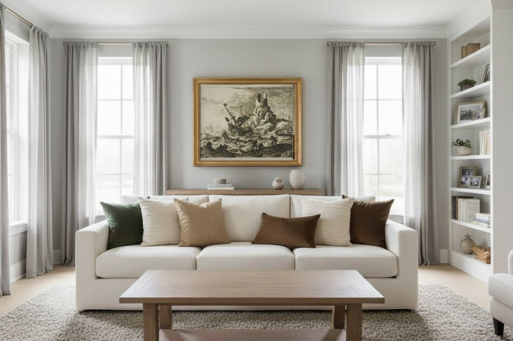 Framed room mockup - gold