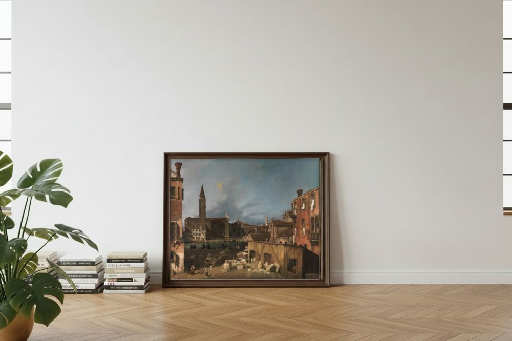 Framed room mockup - leaning