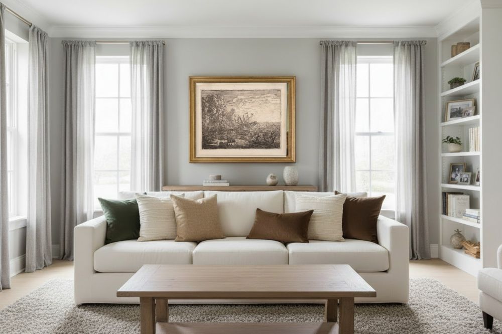 Framed room mockup - gold
