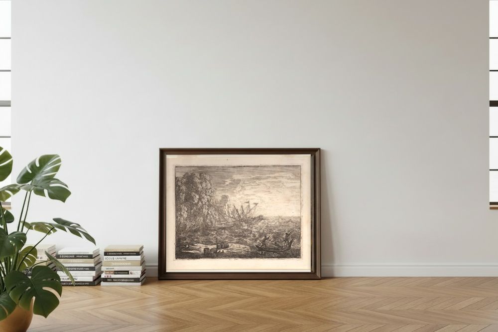 Framed room mockup - leaning