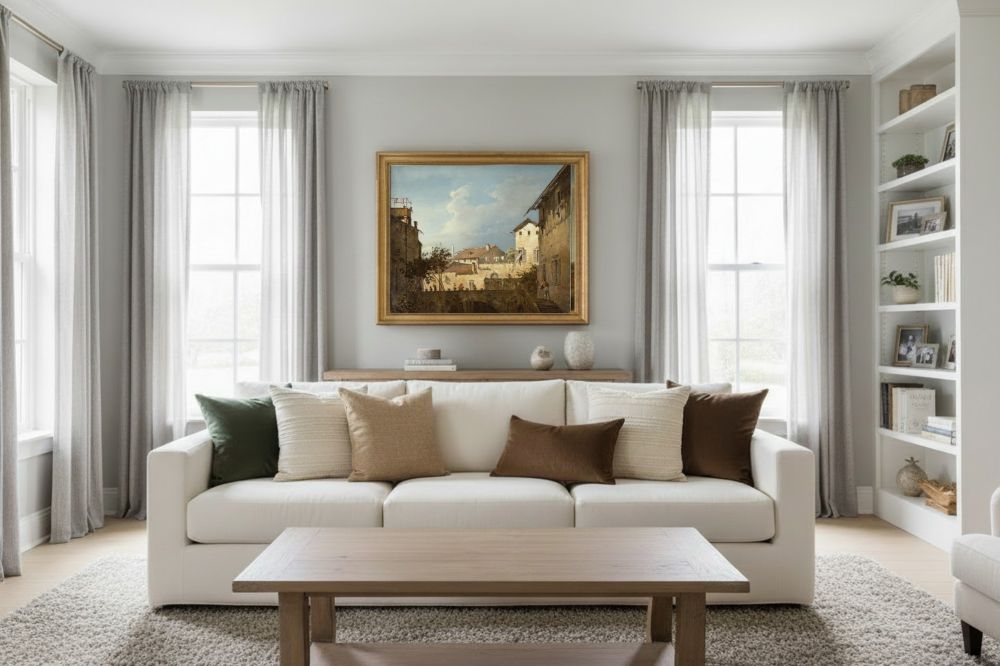 Framed room mockup - gold