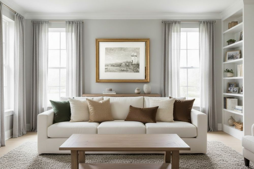 Framed room mockup - gold
