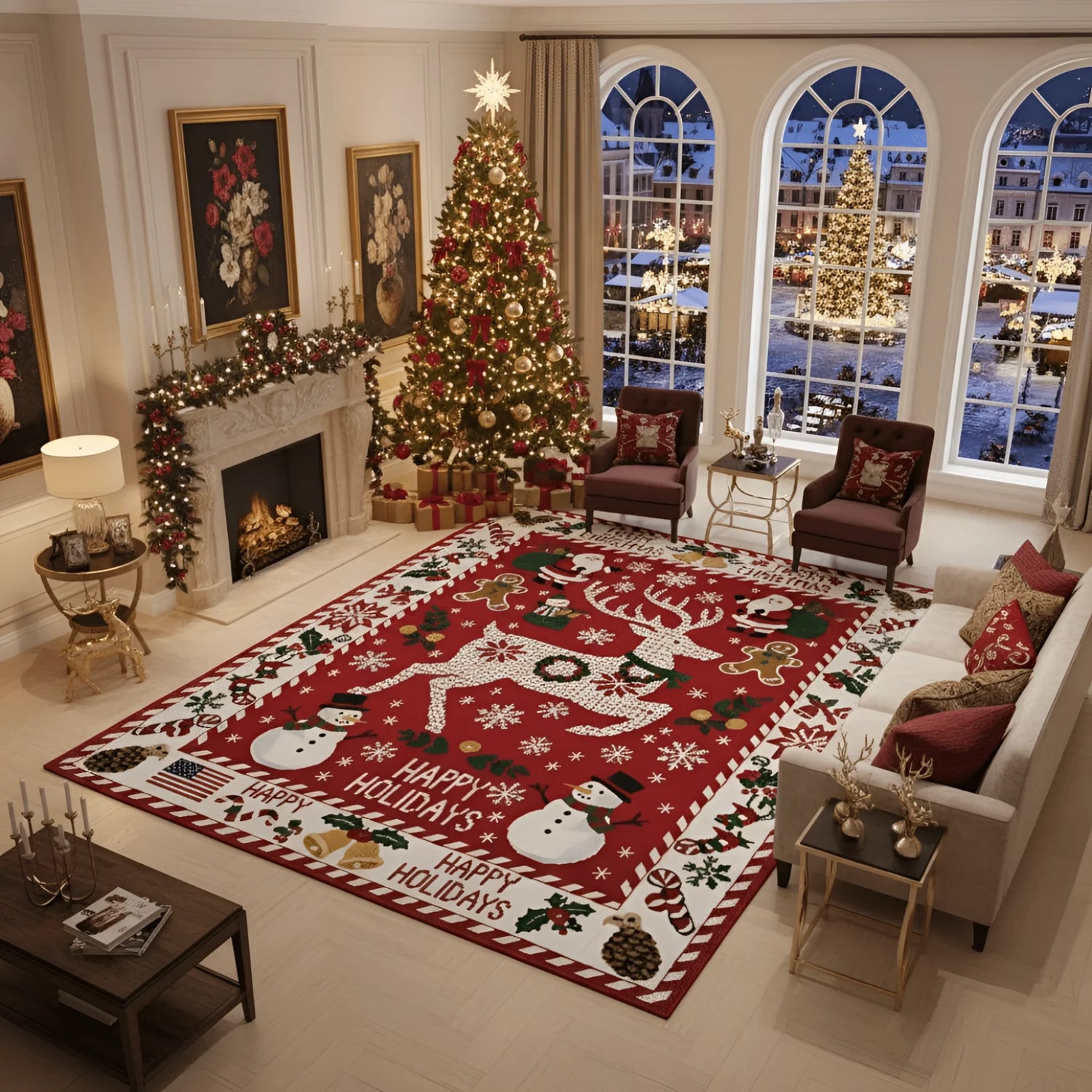 The Ugly Sweater Stag Hand - Knotted Rug - MAIA HOMES