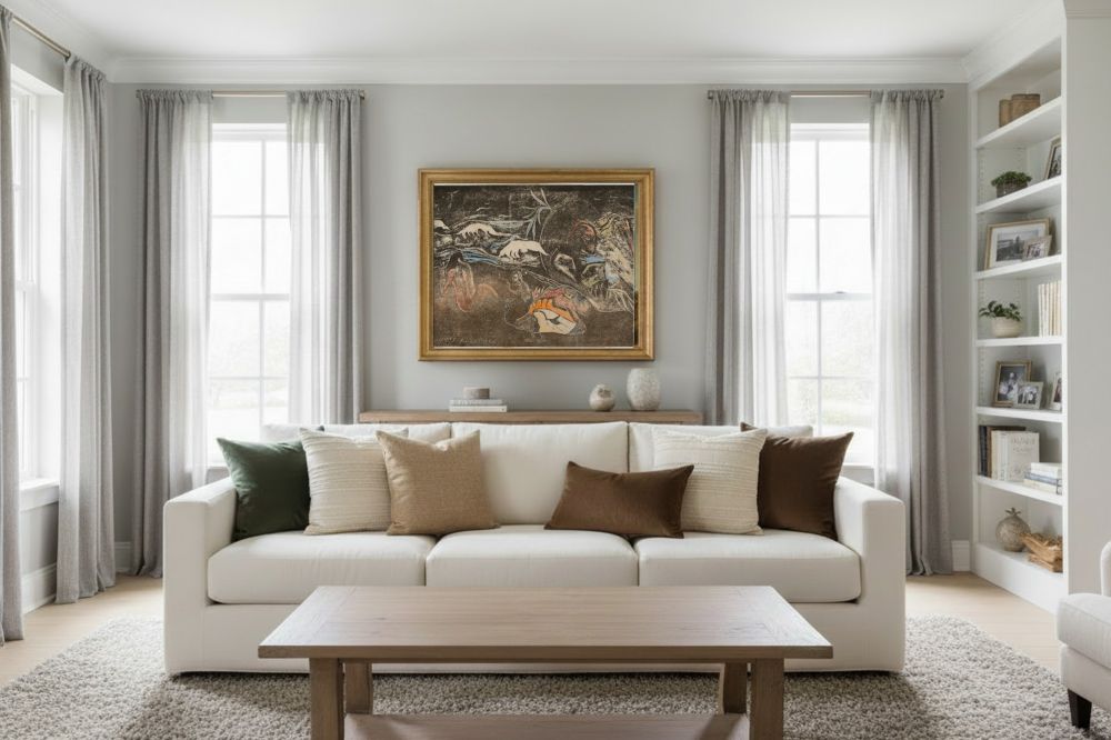 Framed room mockup - gold