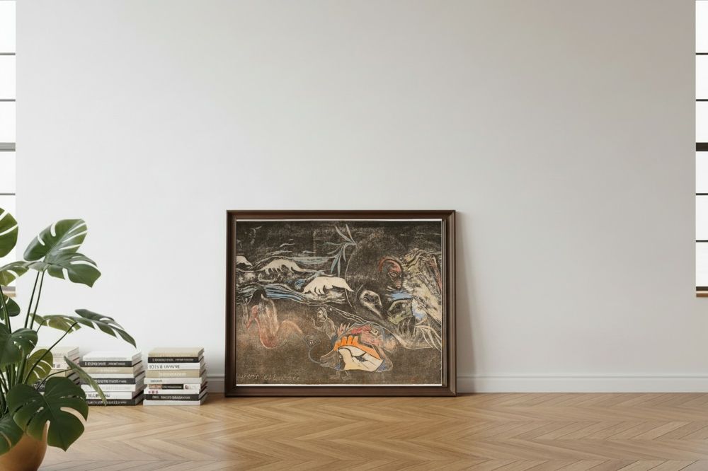 Framed room mockup - leaning