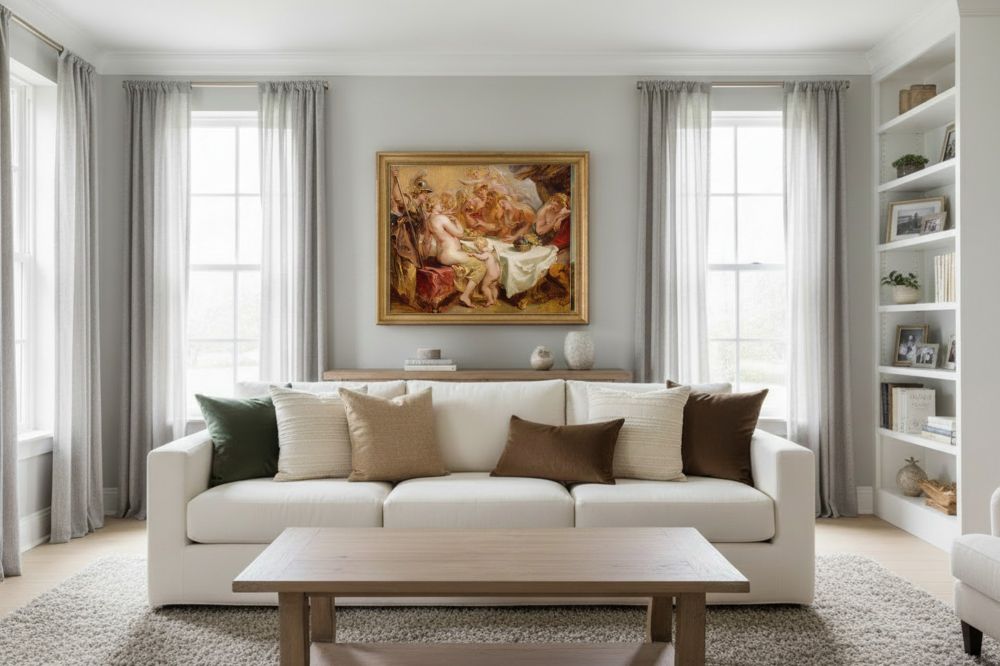 Framed room mockup - gold