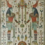This elegant area rug showcases a vintage Egyptian design, featuring intricate patterns and vibrant colors that evoke the sophistication of Persian rugs. Perfect for large living room spaces, this hand-knotted masterpiece is a testament to timeless craftsmanship and style.