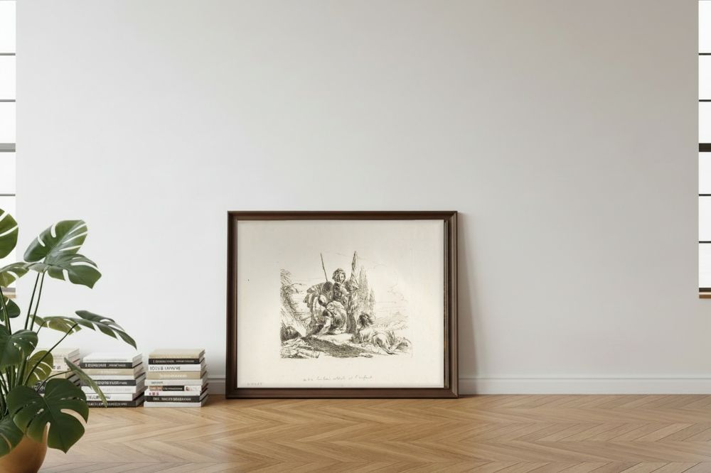 Framed room mockup - leaning