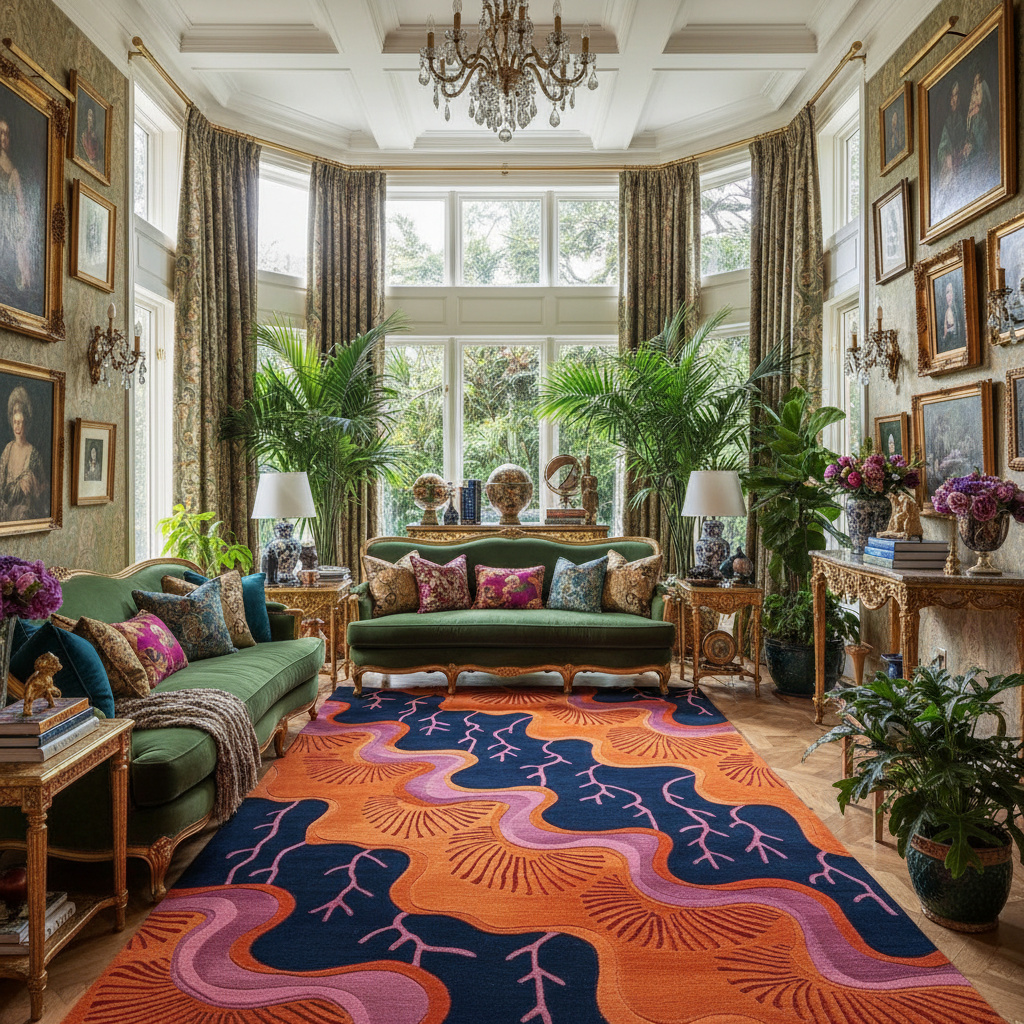 Tidal Bloom Hand Knotted Rug