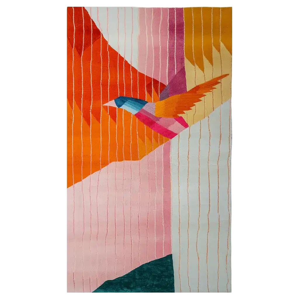 Tidal Serenade Hand Tufted Wool Rug featuring a vibrant abstract design with bold colors and patterns, ideal for adding a splash of color to your living room. Perfect for those seeking living room area rugs or living room rugs 8x10, this wool rug brings a touch of elegance and warmth to any space.