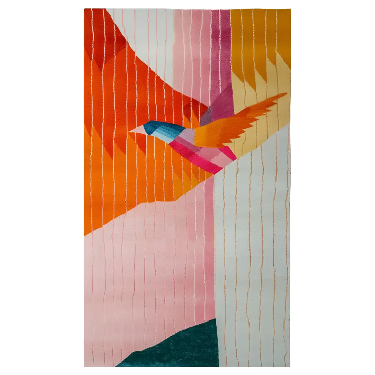 Tidal Serenade Hand Tufted Wool Rug featuring a vibrant abstract design with bold colors and patterns, ideal for adding a splash of color to your living room. Perfect for those seeking living room area rugs or living room rugs 8x10, this wool rug brings a touch of elegance and warmth to any space.