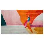 Vibrant and artistic, the Tidal Serenade Hand Tufted Wool Rug features a stunning abstract design with bold colors including orange, pink, and teal. Perfectly sized for the living room, this 8x10 area rug brings a touch of modern flair and warmth with its wool construction, making it an ideal choice for living room area rugs.