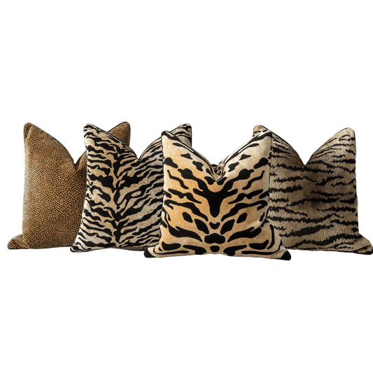 Tiger Pattern Velvet Decorative Throw Pillow Cover - MAIA HOMES