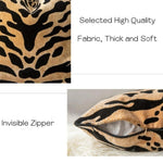 Tiger Pattern Velvet Decorative Throw Pillow Cover