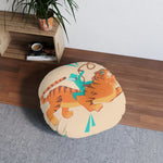 Tiger Rodeo Tufted Round Floor Pillow - MAIA HOMES