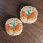 Tiger Rodeo Tufted Round Floor Pillow - MAIA HOMES