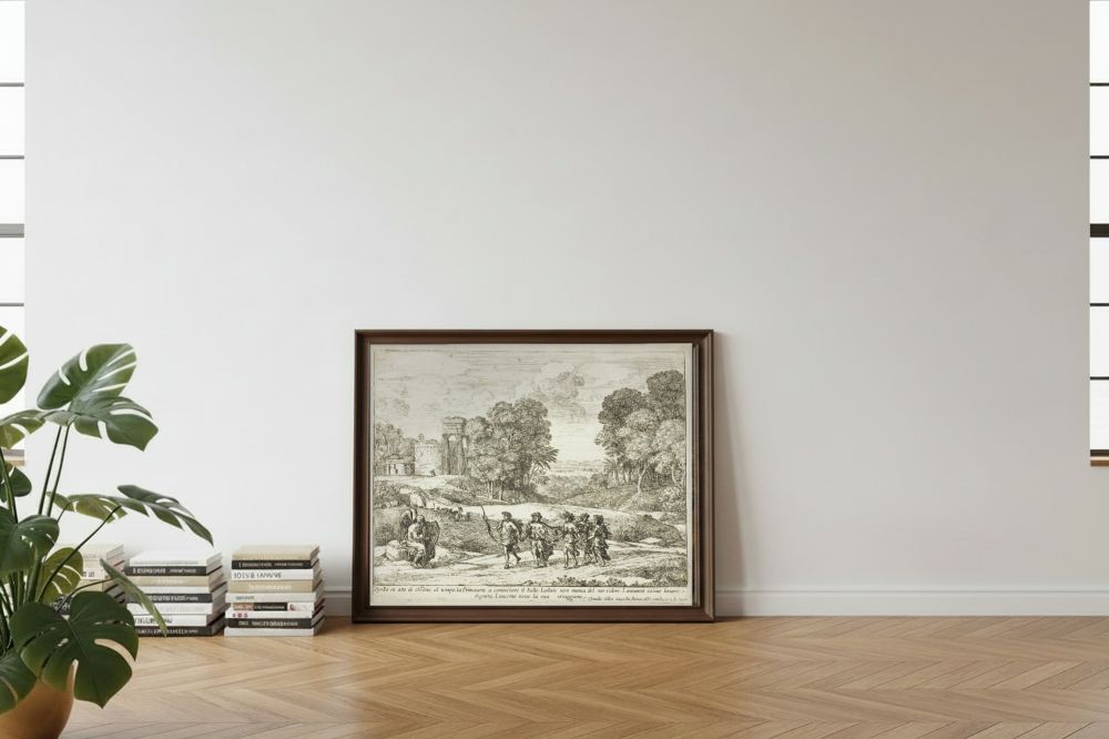 Framed room mockup - leaning