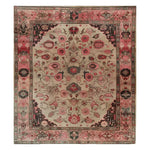 Timeless Artistry Hand Tufted Wool Rug featuring an intricate vintage design with floral patterns in warm tones. This 8x10 area rug is perfect for adding a classic touch to any living room, offering a blend of elegance and comfort as an area rug for living spaces.