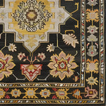 Close-up view of a Timeless Medallion Hand Knotted Area Rug, showcasing intricate patterns and vibrant colors typical of Persian rugs. This vintage rug adds a touch of elegance to area rugs for living room setups.