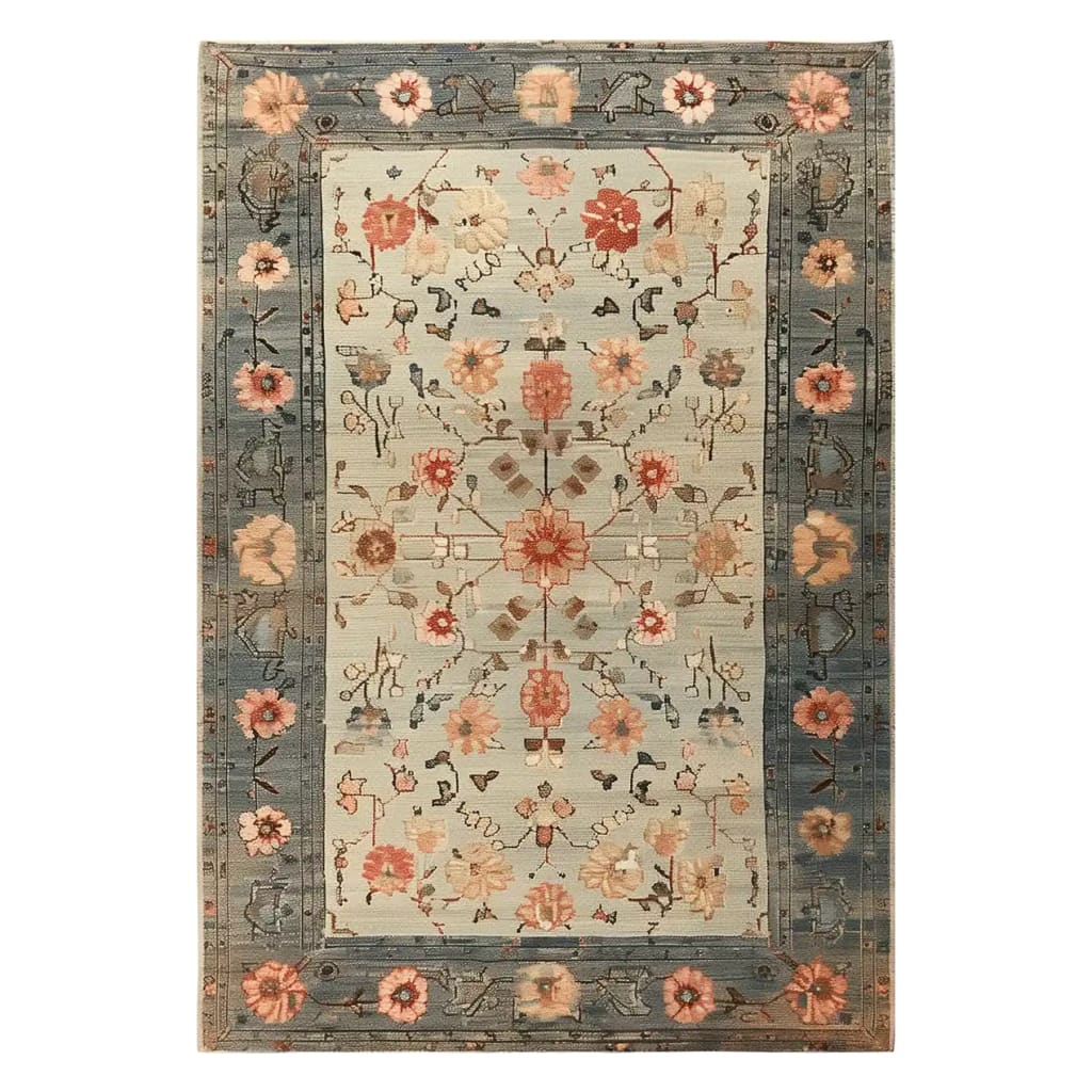 Elegant Timeless Tapestry Hand Tufted Wool Rug featuring a classic floral design with intricate patterns, perfect for enhancing living spaces. This area rug, ideal as a centerpiece in the living room, measures 8x10 and offers a warm, inviting touch with its soft wool texture.