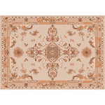 Elegant Timeless Tradition Hand Tufted Area Rug featuring a classic Persian design with intricate floral patterns in warm beige and brown tones. Perfect for enhancing the decor of a living room or dining room. This vintage wool rug is ideal for those seeking living room rugs 8x10 or area rugs for living room spaces.