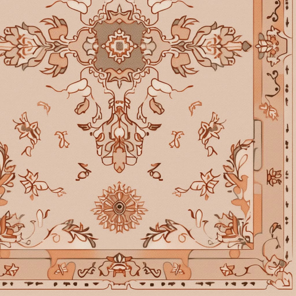 A beautifully designed hand-tufted area rug showcasing intricate Persian patterns in warm earth tones. Perfect for adding a touch of elegance to any dining room or living room space. Made from high-quality wool, this vintage rug is ideal for those seeking 8x10 living room rugs or unique area rugs for living room décor.