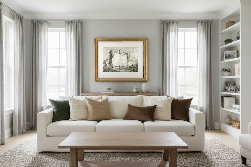 Framed room mockup - gold