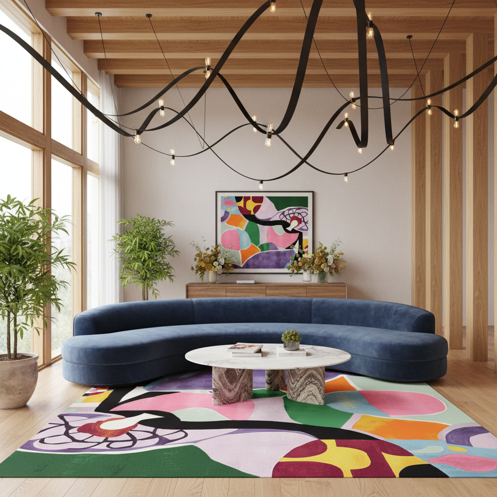 Too Bright To Tame Hand Tufted Rug