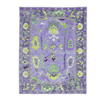 Beautiful Traditional Floral Hand Tufted Wool Rug in a vibrant purple color, perfect for enhancing any living room or office space. This area rug features intricate floral patterns, making it an ideal choice for those seeking stylish wool rugs for living rooms or rugs for office settings.