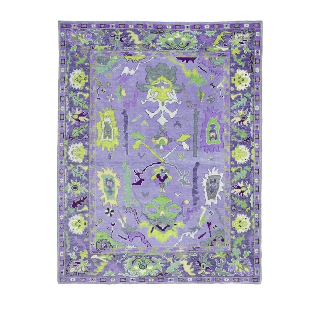 Beautiful Traditional Floral Hand Tufted Wool Rug in a vibrant purple color, perfect for enhancing any living room or office space. This area rug features intricate floral patterns, making it an ideal choice for those seeking stylish wool rugs for living rooms or rugs for office settings.