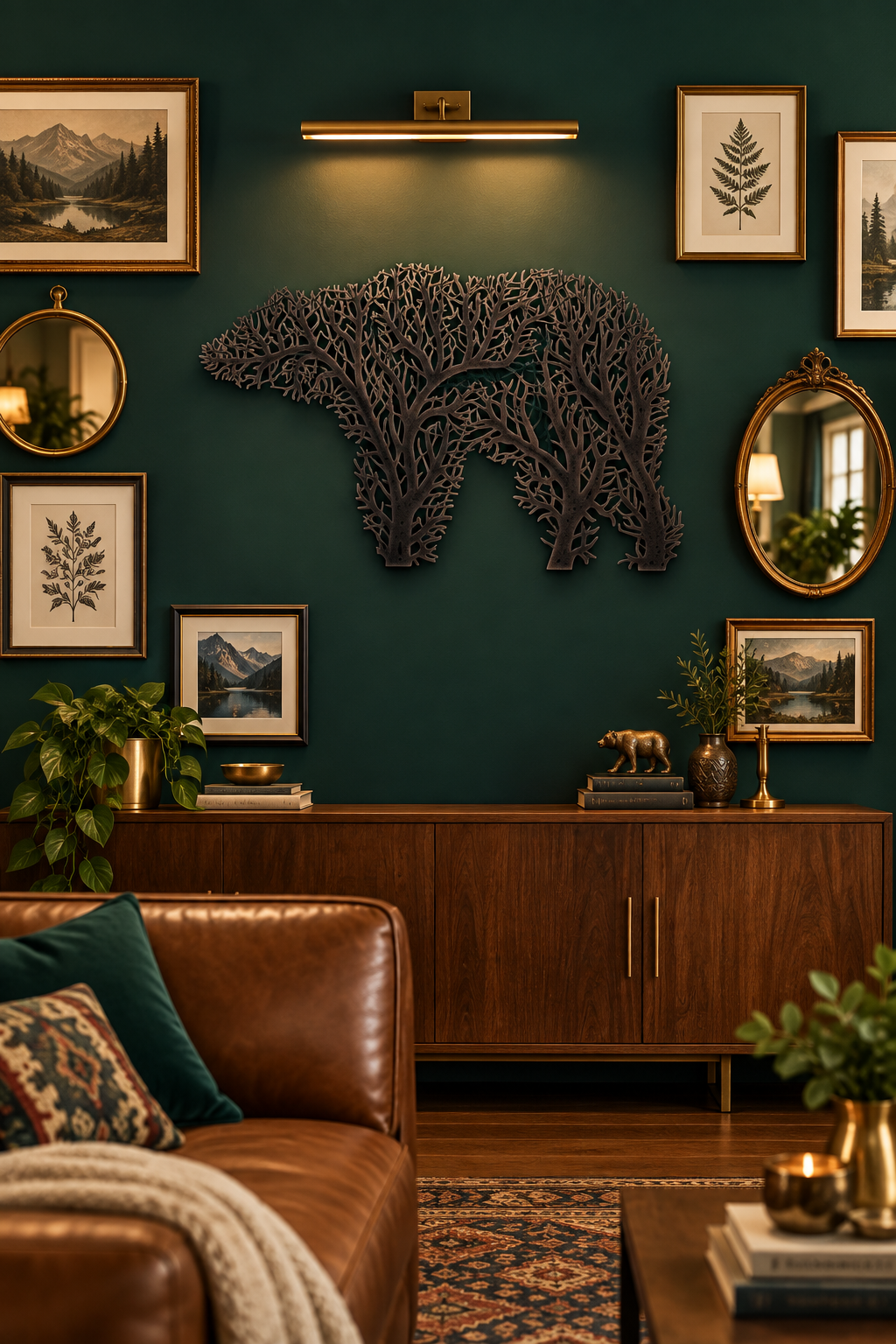Tree Bear Metal Wall Decor