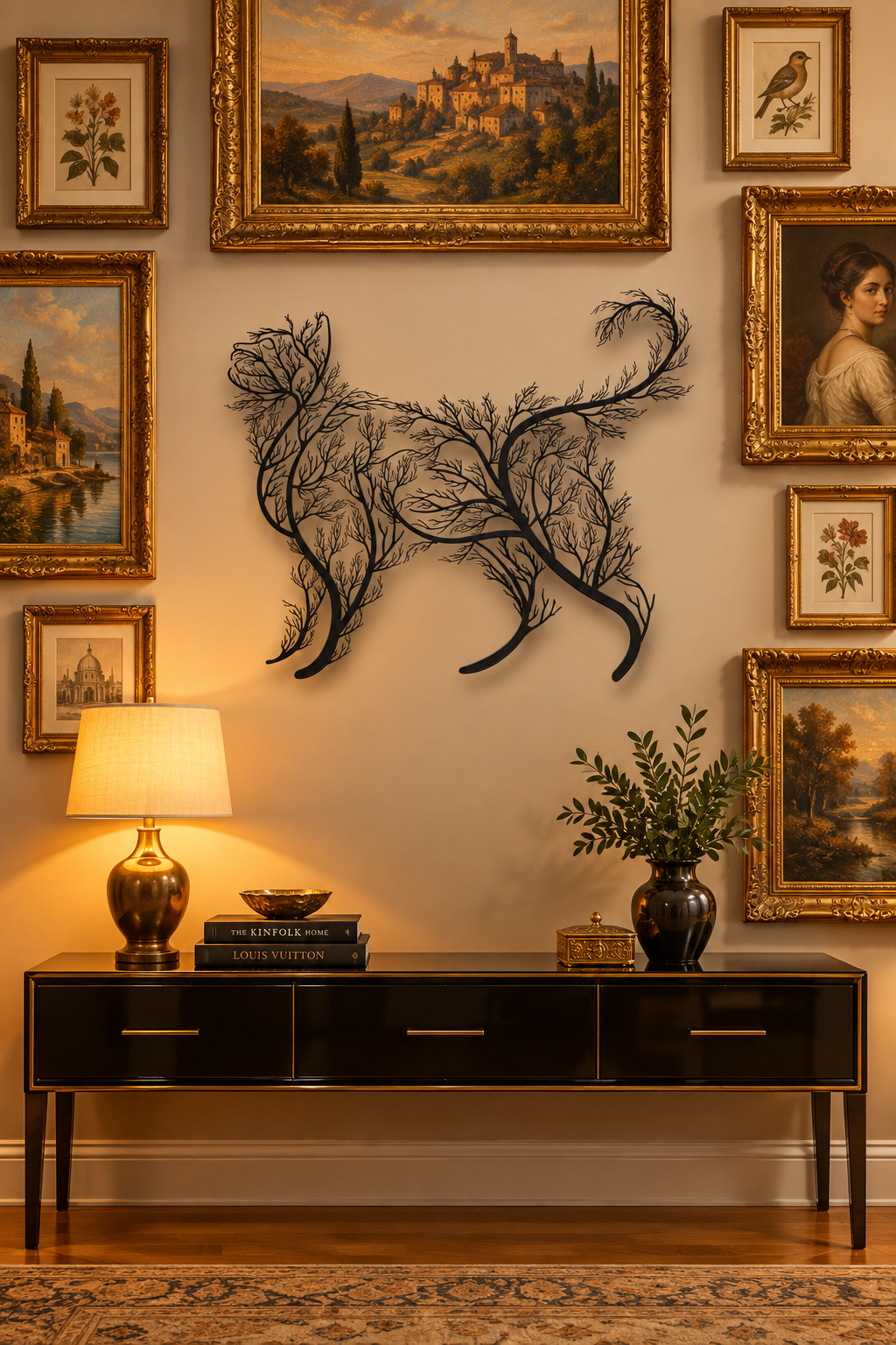 Tree Cat Metal Wall Decor