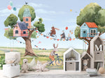 Treehouse Party Wallpaper Mural