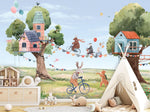 Treehouse Party Wallpaper Mural