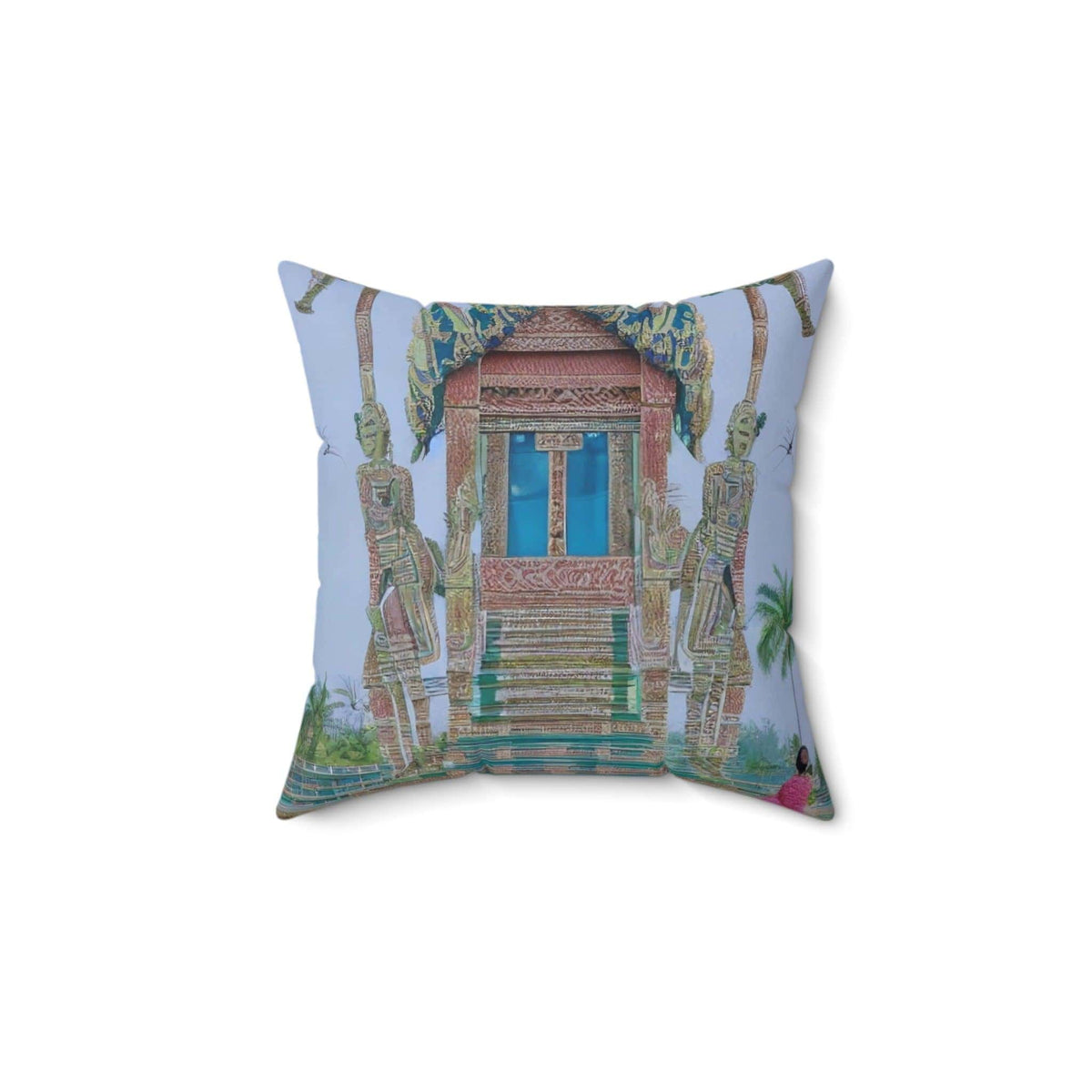 Tribal Clay Life Spun Polyester Square Throw Pillow