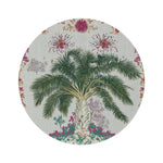 Tropical Garden Palm Round Rug