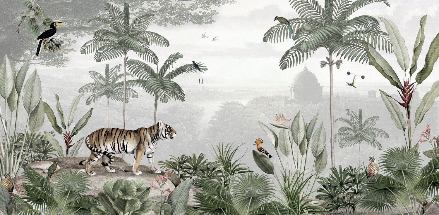 Tropical Tiger Wallpaper Mural