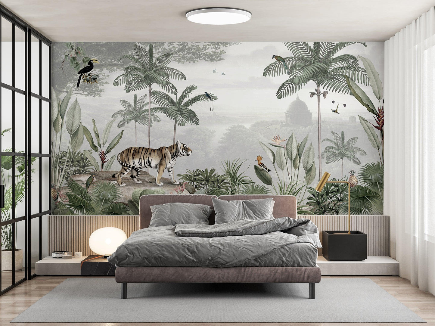 Tropical Tiger Wallpaper Mural - MAIA HOMES