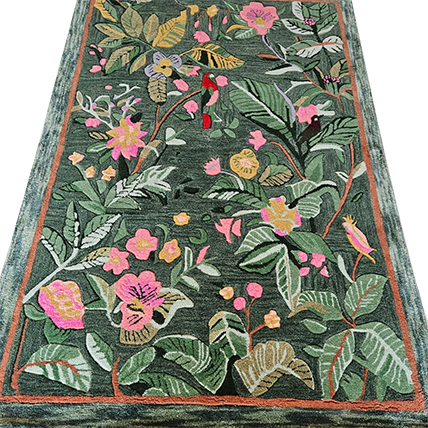 Tropical Treasure Hand Tufted Wool Rug 4 x 6 ft