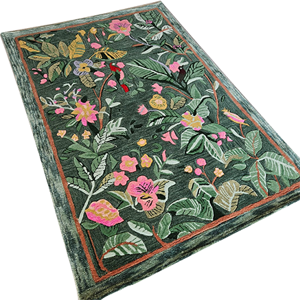 Tropical Treasure Hand Tufted Wool Rug 4 x 6 ft