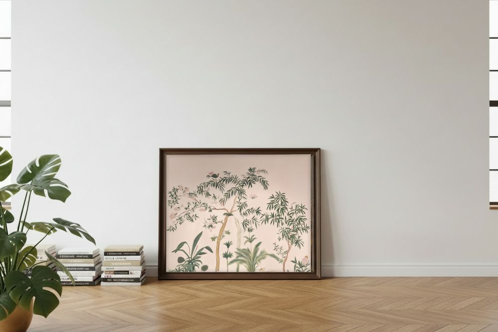 Framed room mockup - leaning